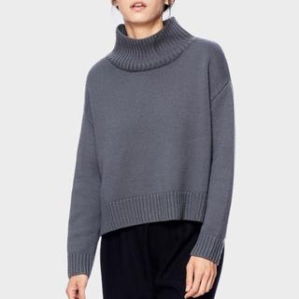 Siizu Vina Turtle Neck Wool Sweater